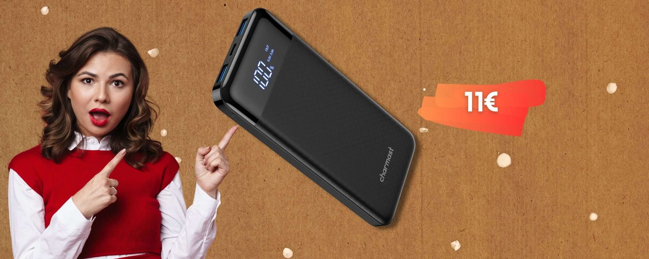 Power Bank 10400mAh che ricarica lo smartphone 2 volte VOLANDO Power Bank 10400mAh che ricarica lo smartphone 2 volte VOLANDO