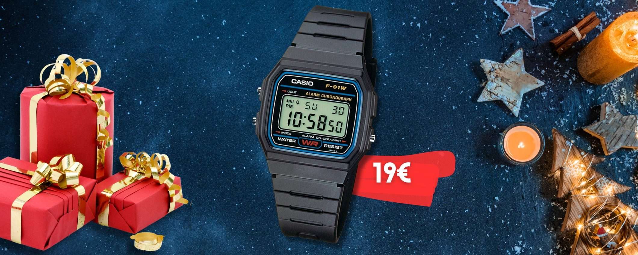 Retro Chic Unisex: Orologio CASIO cinturino nero e prezzo ANNIENTATO