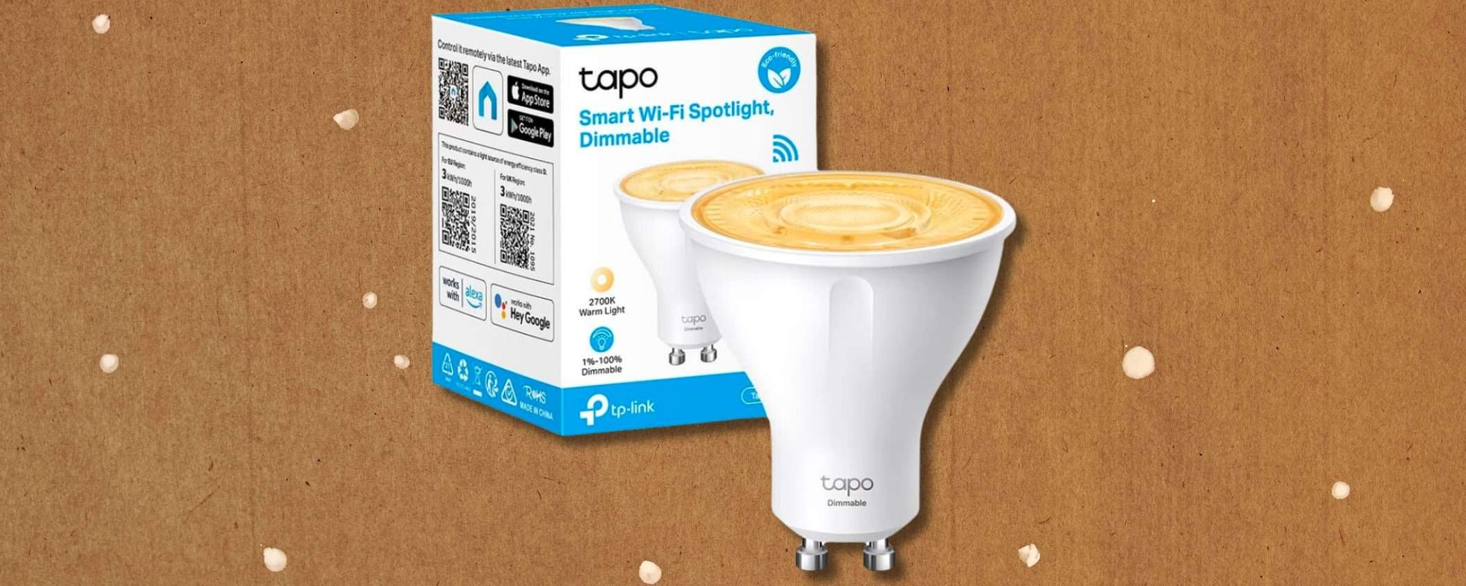 Faretto SMART GU10 per casa connessa a prezzo MINIMO (TP Link) Faretto SMART GU10 per casa connessa a prezzo MINIMO (TP Link)