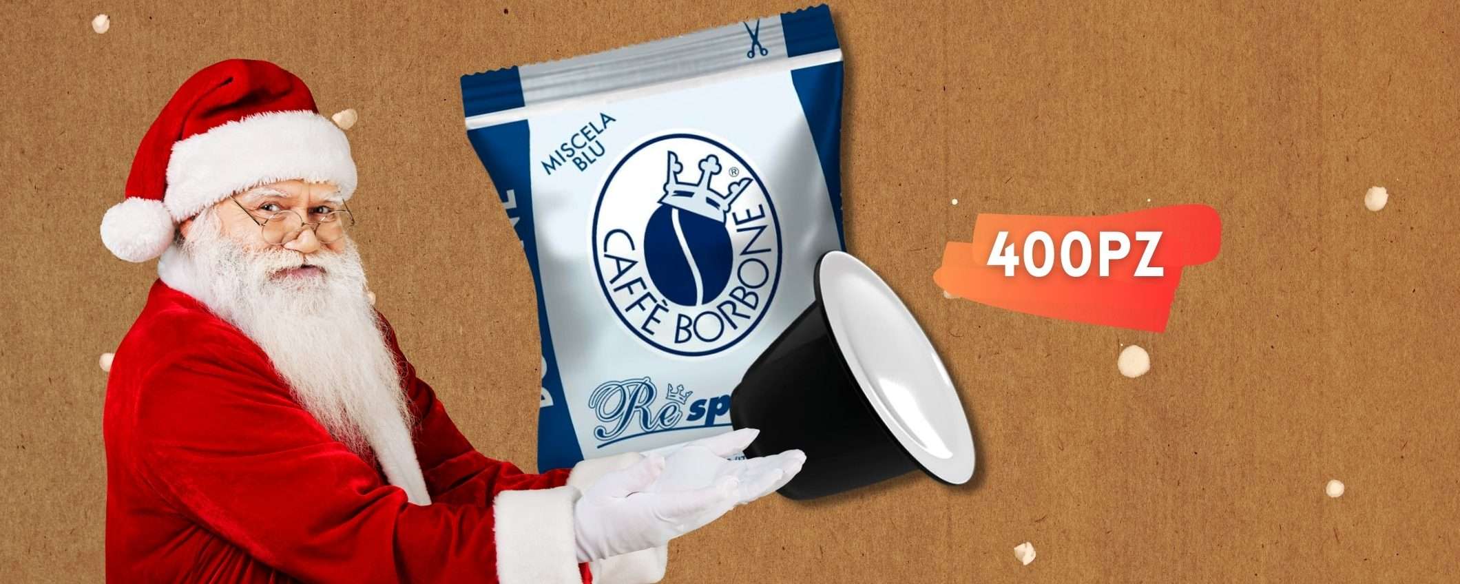 Macchinetta Nespresso? 400 capsule Caffè Borbone BLU a 0,16€ cad.