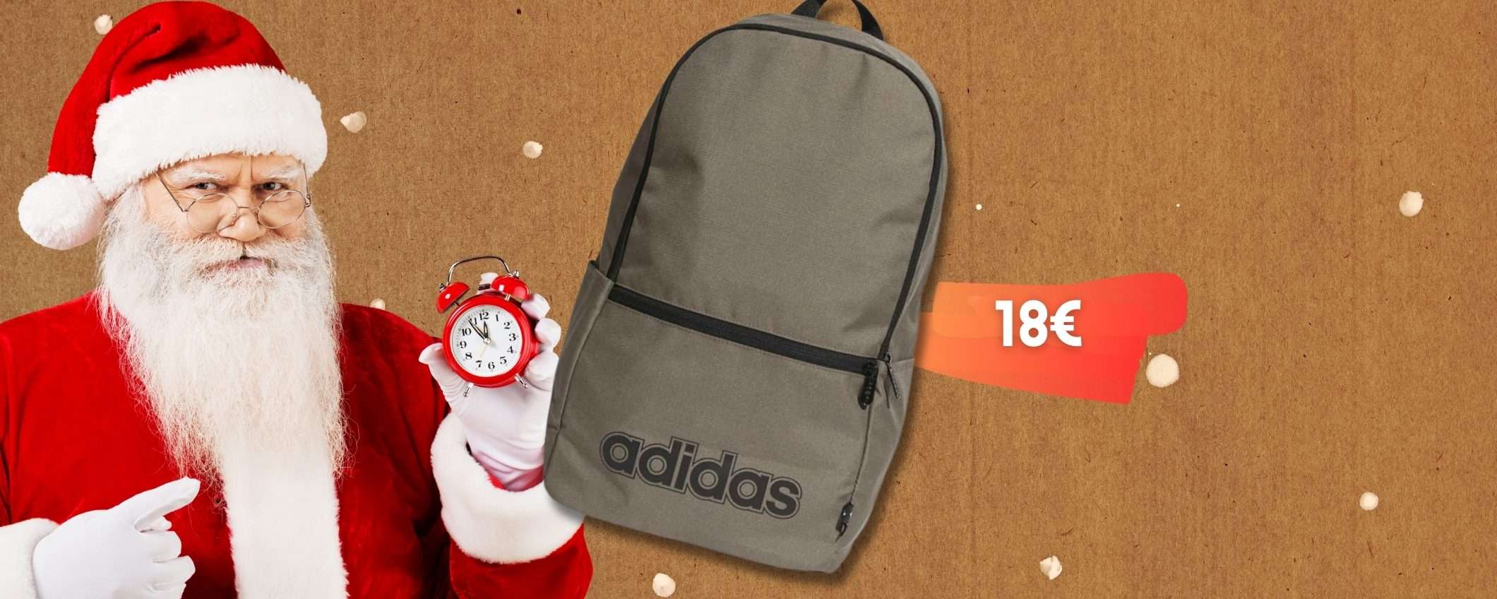 ESSENZIALE E VERSATILE: zaino Adidas adatto ad ogni avventura (18€)