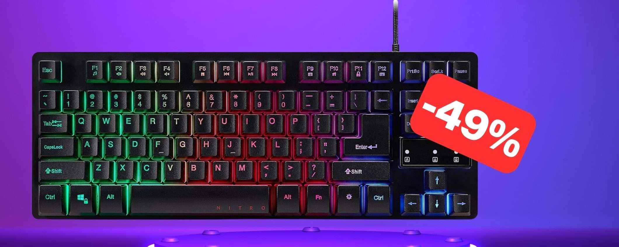 Ti bastano 28€ per questa tastiera da gaming Acer Nitro in offerta (-49%) Ti bastano 28€ per questa tastiera da gaming Acer Nitro in offerta (-49%)