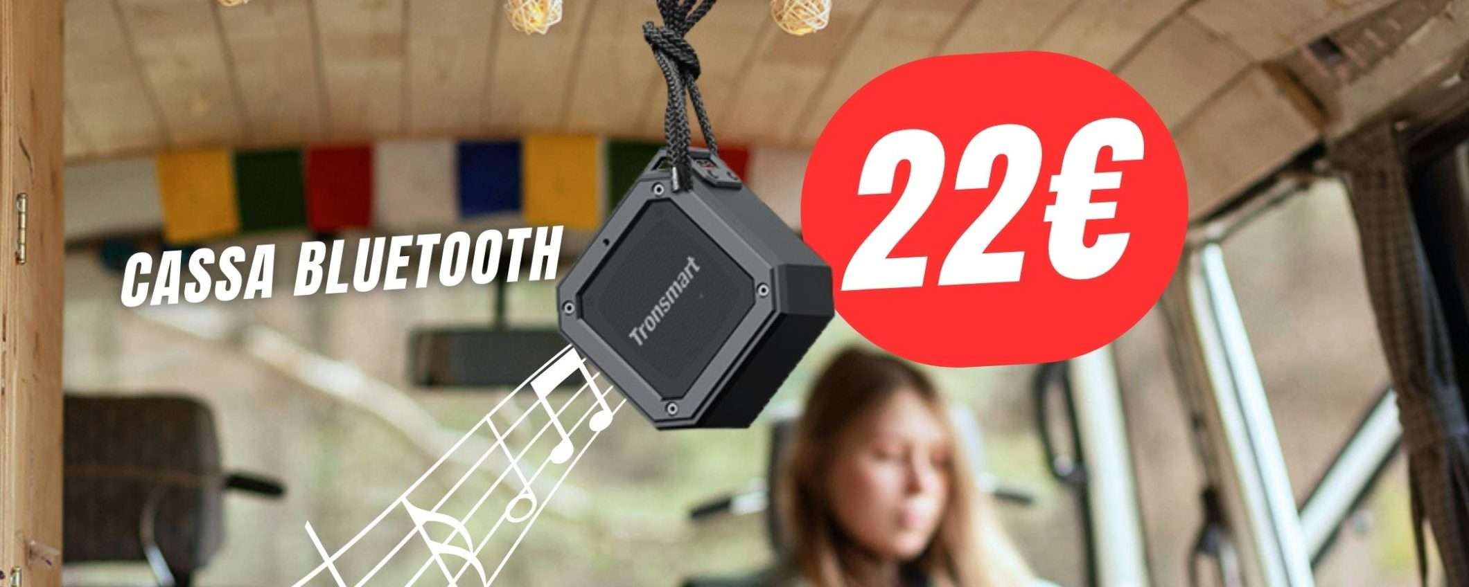 COUPON ESCLUSIVO per questa Cassa Bluetooth: solo 22€! COUPON ESCLUSIVO per questa Cassa Bluetooth: solo 22€!