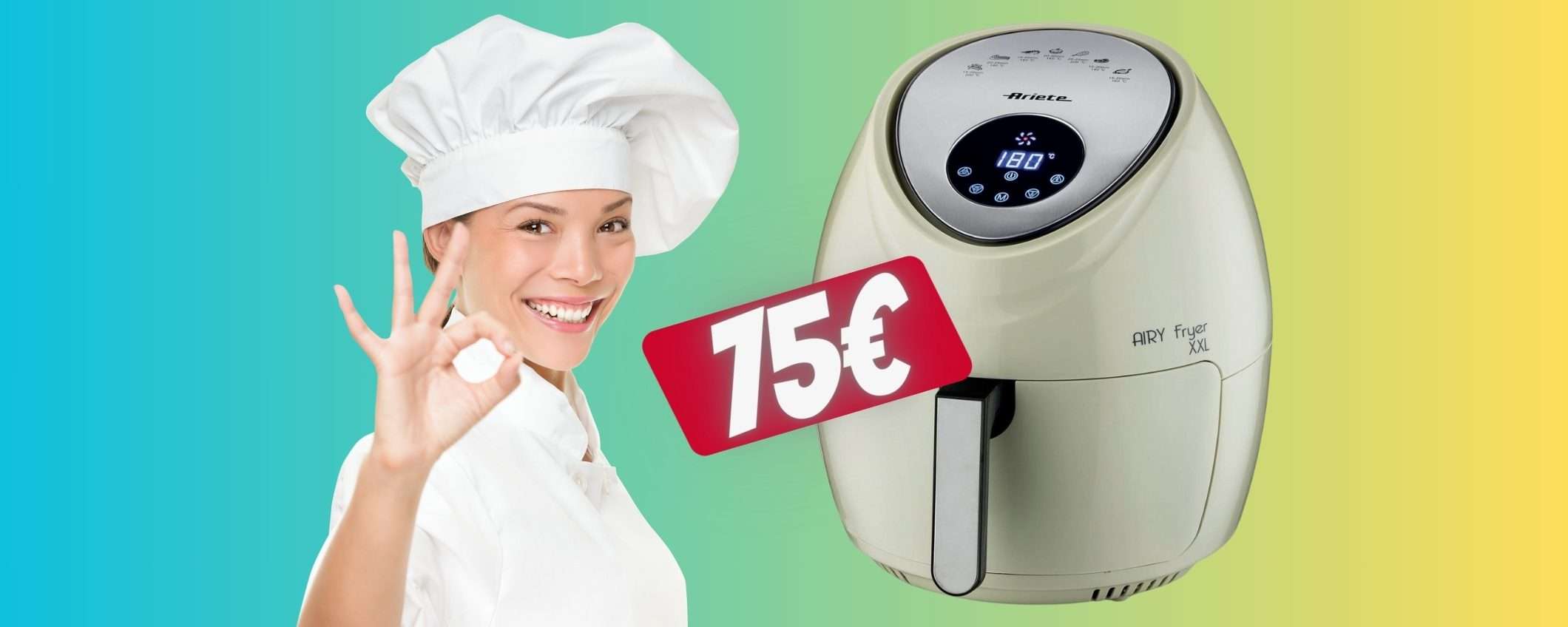 Ariete Airy Fryer XXL: friggitrice ad aria da 5,5L a PREZZO SCIOLTO Ariete Airy Fryer XXL: friggitrice ad aria da 5,5L a PREZZO SCIOLTO