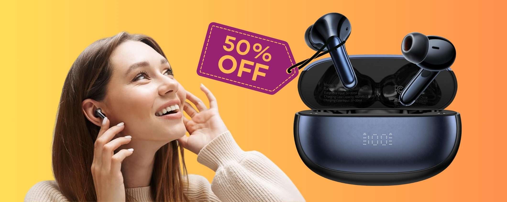 Auricolari Bluetooth STRAORDINARI con COUPON del 50% Auricolari Bluetooth STRAORDINARI con COUPON del 50%