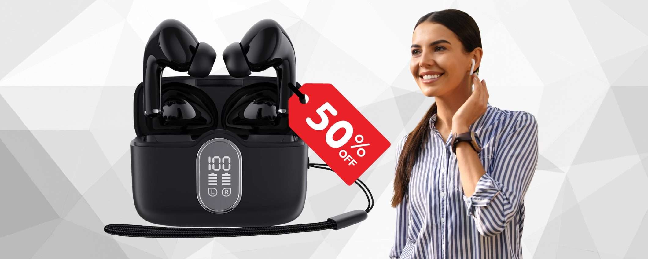 Auricolari wireless a PREZZO ASSURDO su Amazon, SOLO 14€ Auricolari wireless a PREZZO ASSURDO su Amazon, SOLO 14€