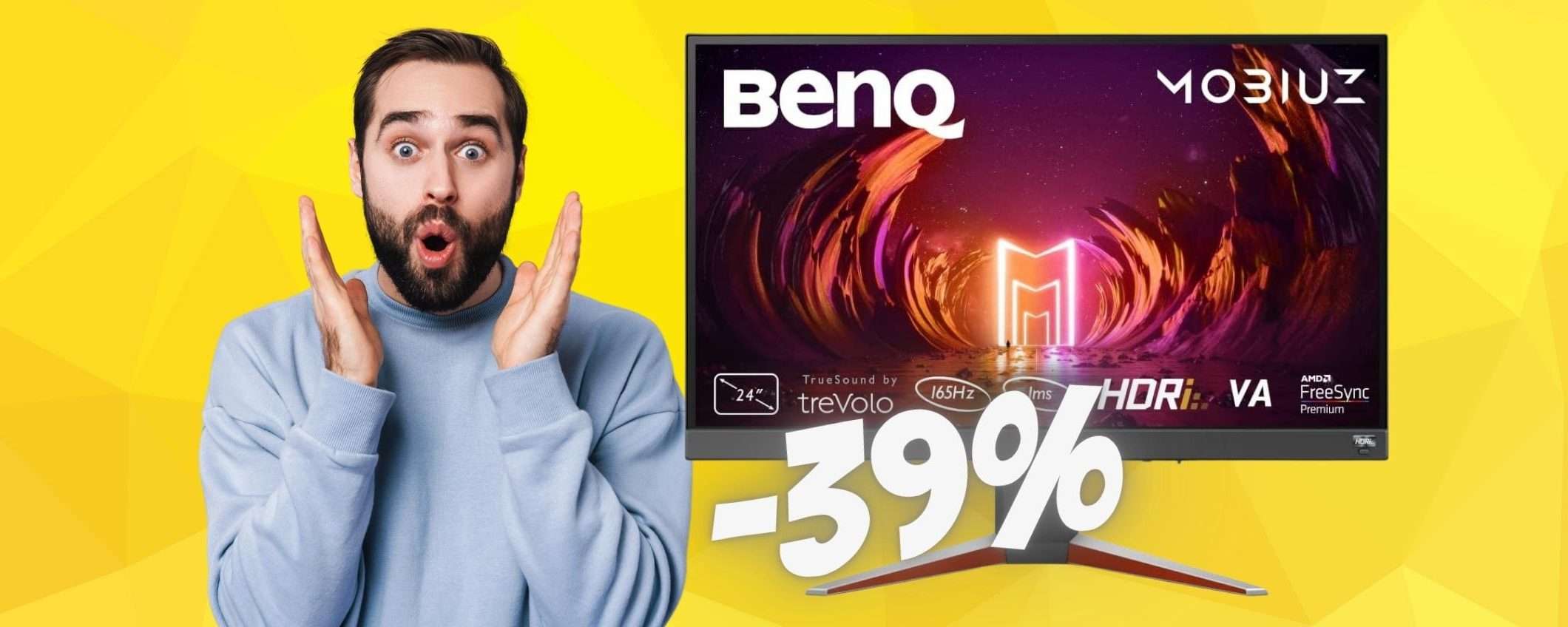BenQ: monitor gaming a 165Hz con 23€ al mese SENZA INTERESSI BenQ: monitor gaming a 165Hz con 23€ al mese SENZA INTERESSI