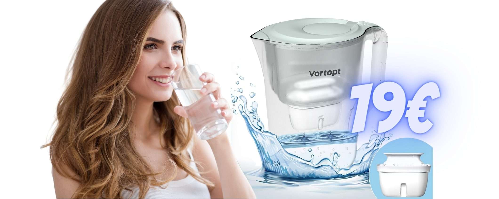 Caraffa filtrante per bere acqua SANA e PULITA: ti bastano 19€ Caraffa filtrante per bere acqua SANA e PULITA: ti bastano 19€