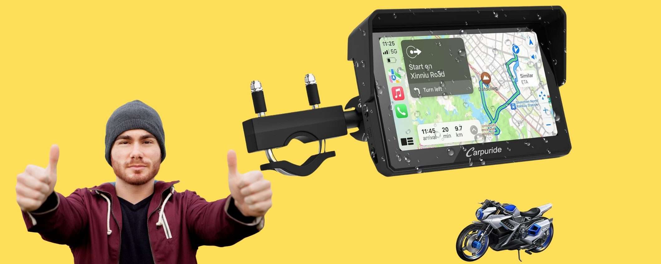 Carpuride W502: Il GPS Wireless Portatile che Rivoluziona la Moto Carpuride W502: Il GPS Wireless Portatile che Rivoluziona la Moto