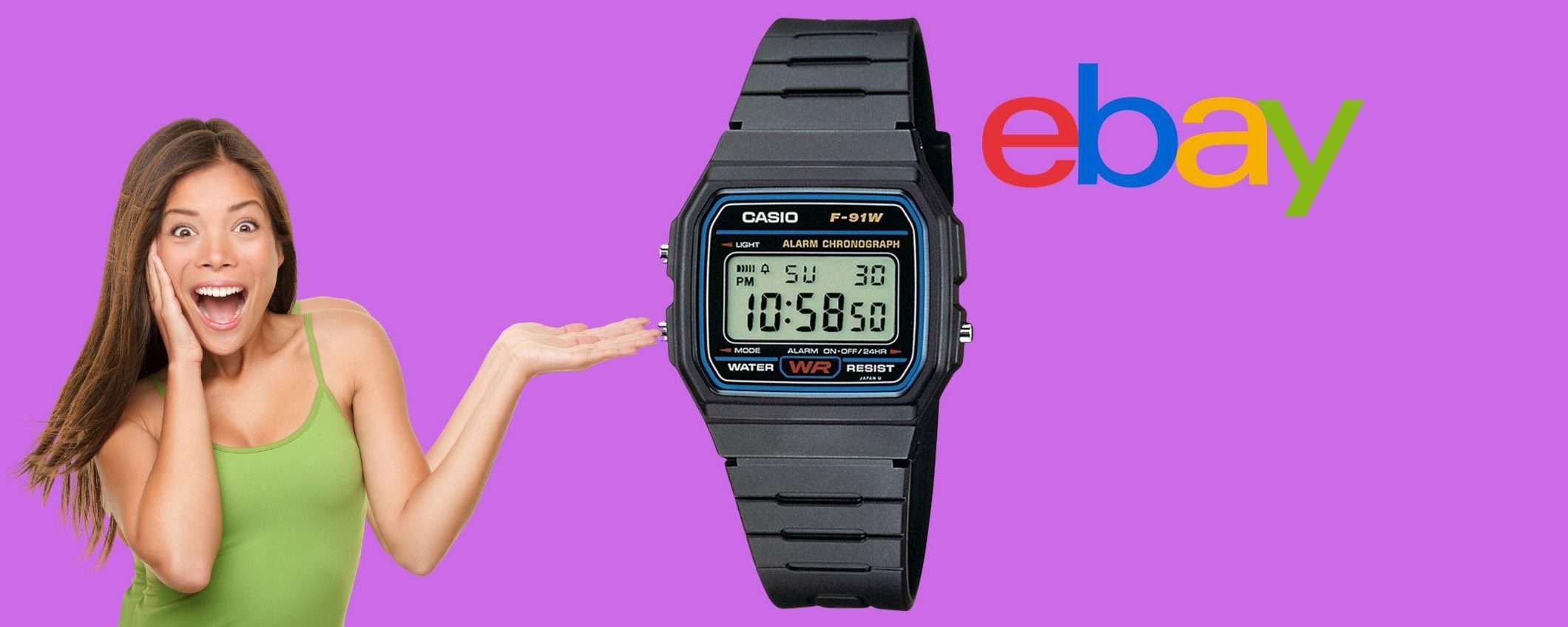 CASIO F-91W Vintage: un classico intramontabile ora a un prezzo imbattibile su eBay