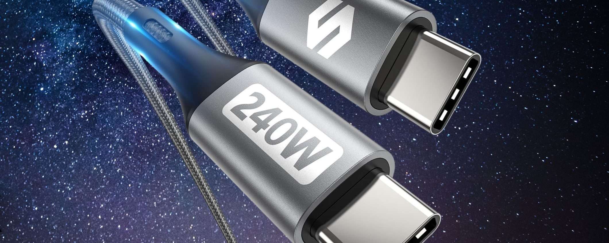Cavo 240W INDISTRUTTIBILE lungo 2 metri: prezzo ridicolo su Amazon (6€) Cavo 240W INDISTRUTTIBILE lungo 2 metri: prezzo ridicolo su Amazon (6€)