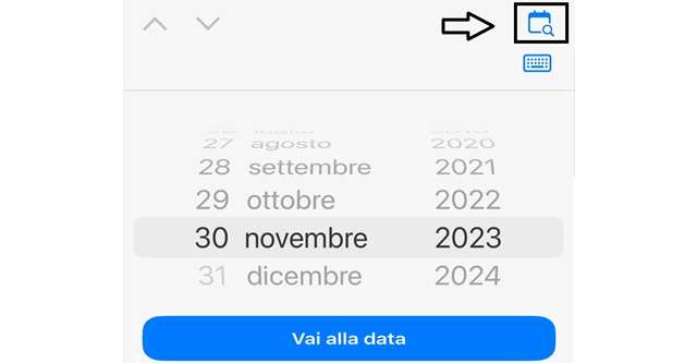 La funzione ricerca messaggi per date su iPhone