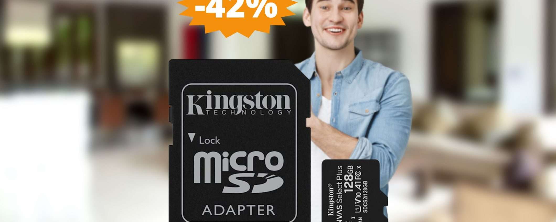 Micro SD Kingston Canvas Select Plus: sconto FOLLE del 42% Micro SD Kingston Canvas Select Plus: sconto FOLLE del 42%