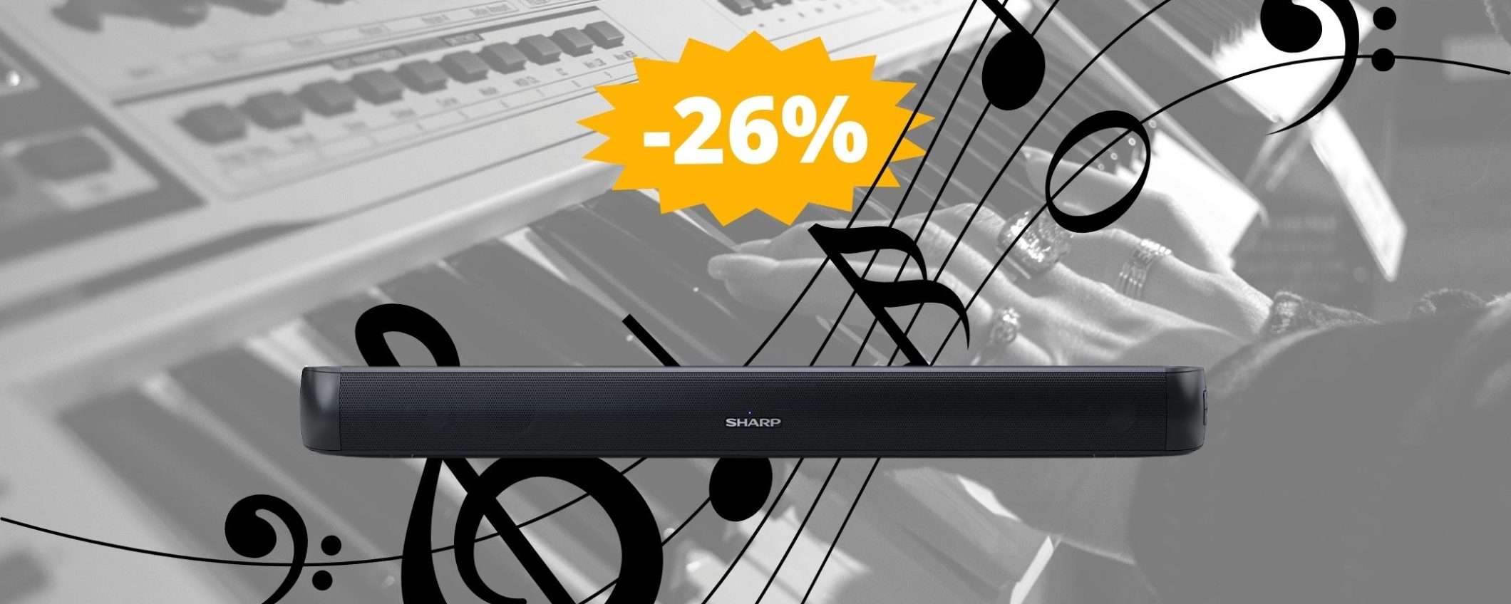 Mini soundbar Sharp: ottima OCCASIONE a questo prezzo (-26%) Mini soundbar Sharp: ottima OCCASIONE a questo prezzo (-26%)