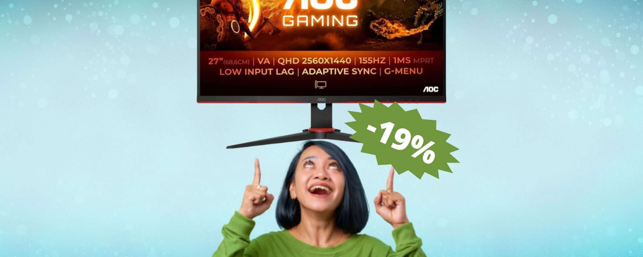 Monitor AOC da gaming: SUPER sconto del 19% su Amazon Monitor AOC da gaming: SUPER sconto del 19% su Amazon