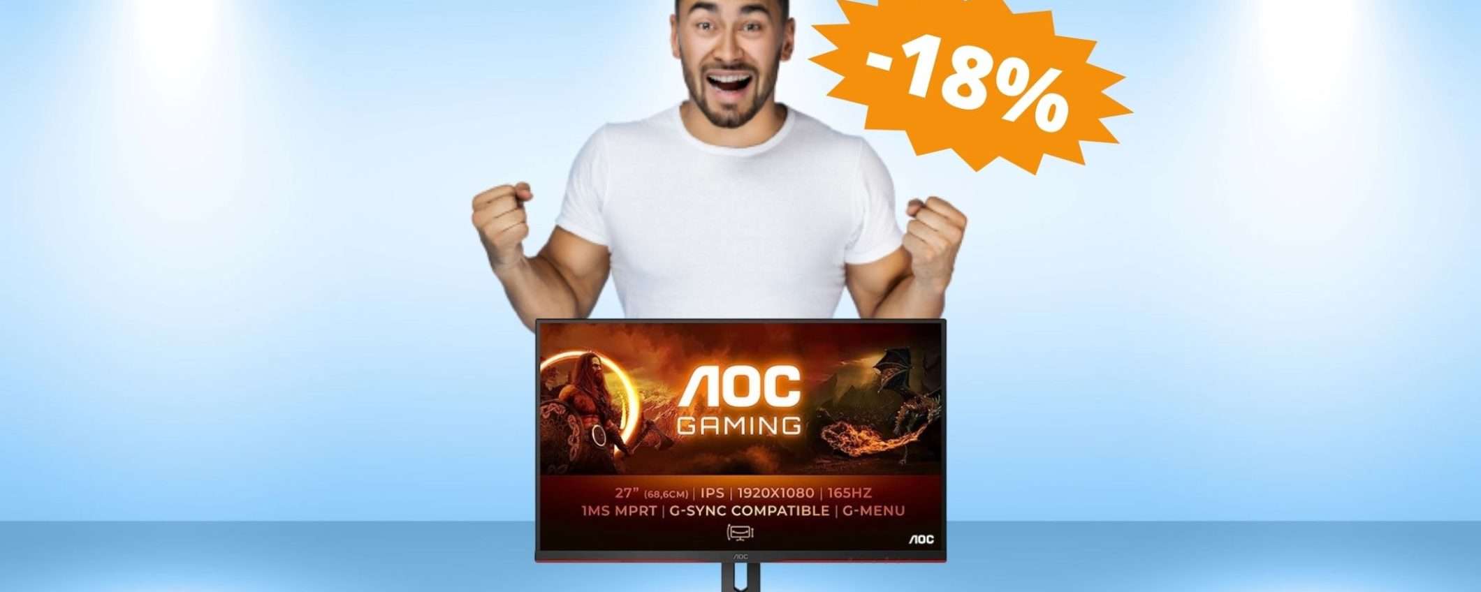 Monitor da Gaming AOC: ultime scorte a questo PREZZO (-18%)