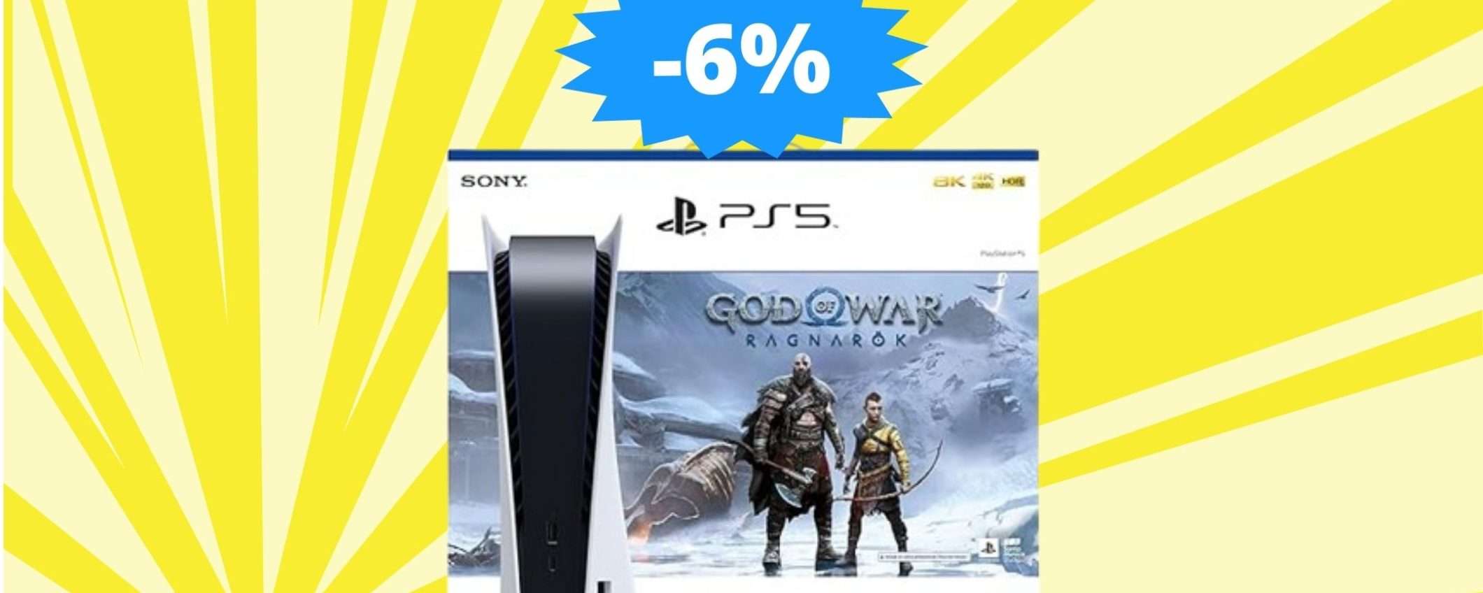 PlayStation 5 più God of War Ragnarok: SCONTO di fine anno PlayStation 5 più God of War Ragnarok: SCONTO di fine anno