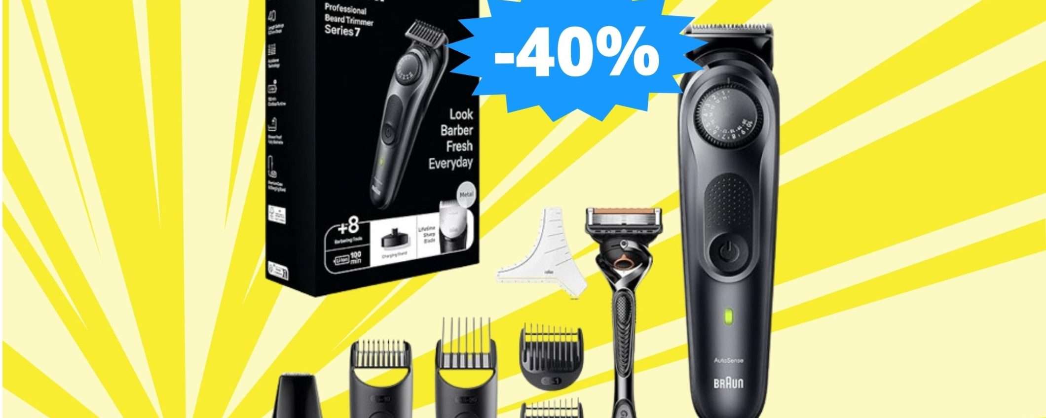 Rasoio elettrico Braun Series 7: MEGA sconto del 40% su Amazon Rasoio elettrico Braun Series 7: MEGA sconto del 40% su Amazon