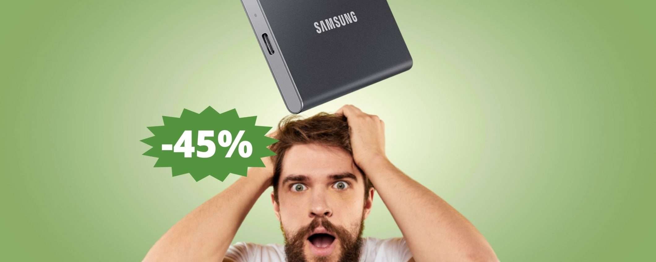 SSD Samsung T7: un AFFARE da non perdere a questo prezzo (-45%) SSD Samsung T7: un AFFARE da non perdere a questo prezzo (-45%)