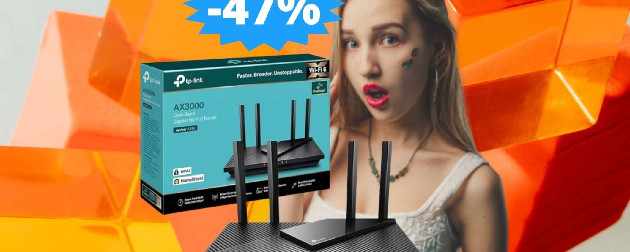 TP-Link Archer AX55: l'AFFARE di fine anno (-47%) TP-Link Archer AX55: l'AFFARE di fine anno (-47%)