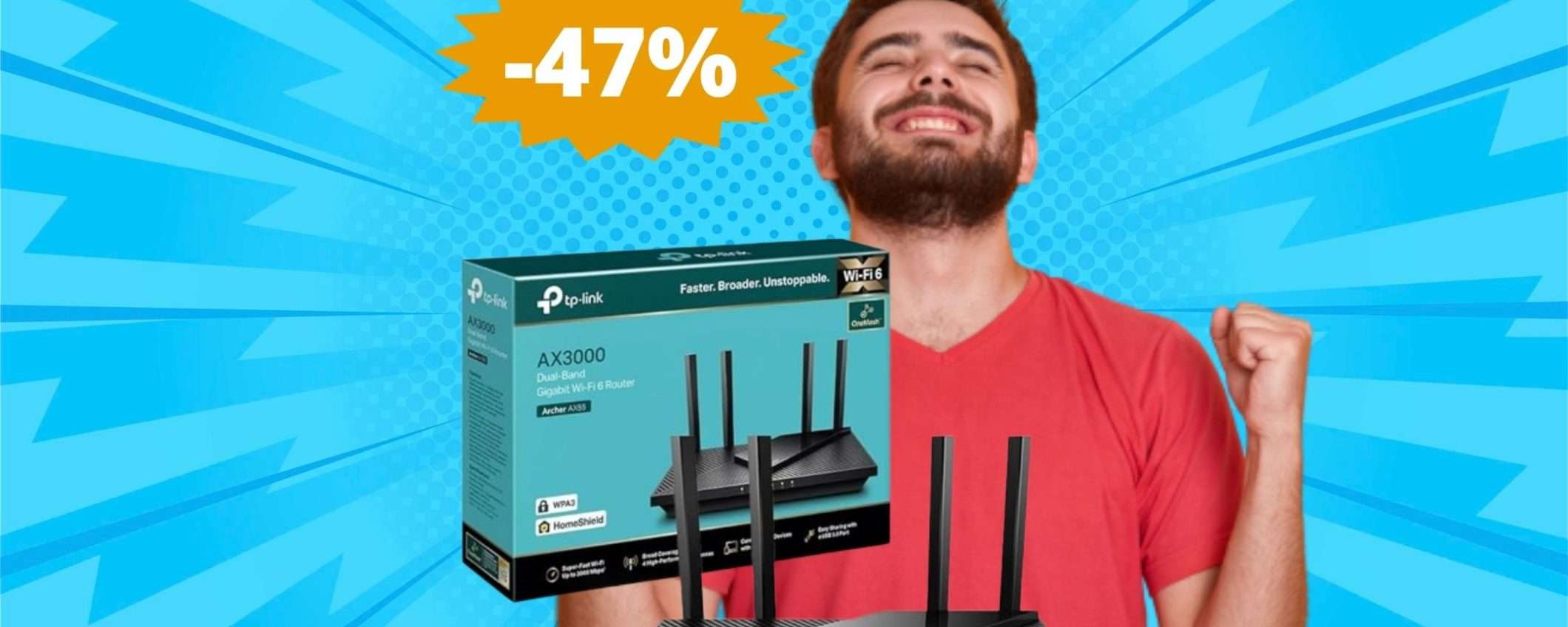 TP-Link Archer AX55: un'AFFARE da non perdere (-47%) TP-Link Archer AX55: un'AFFARE da non perdere (-47%)