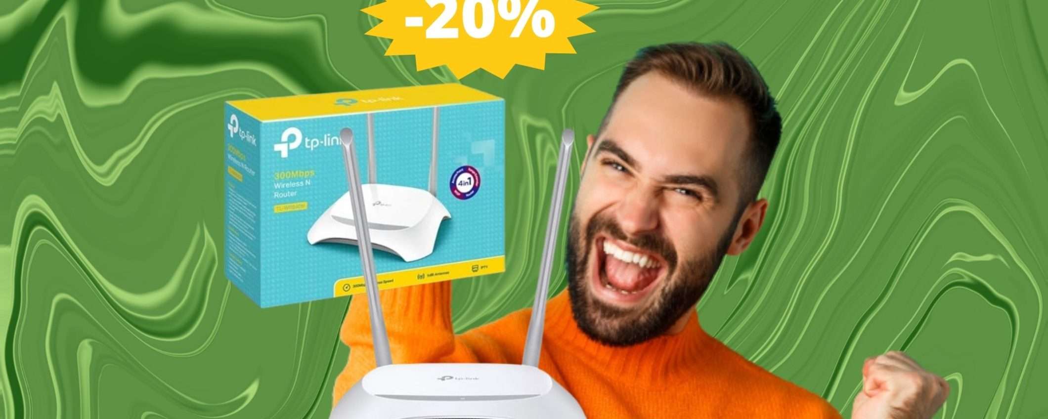 Router TP-Link: alta qualità, in SUPER sconto del 20% Router TP-Link: alta qualità, in SUPER sconto del 20%