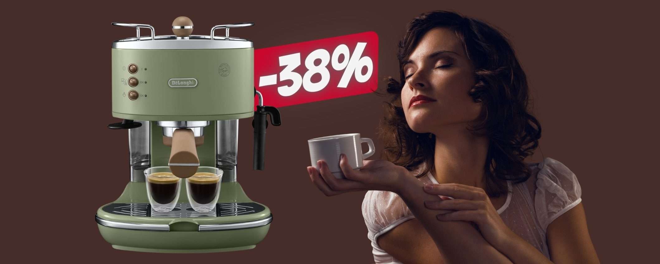 De'Longhi Icona Vintage: espresso e cappuccino come al Bar (-38%) De'Longhi Icona Vintage: espresso e cappuccino come al Bar (-38%)