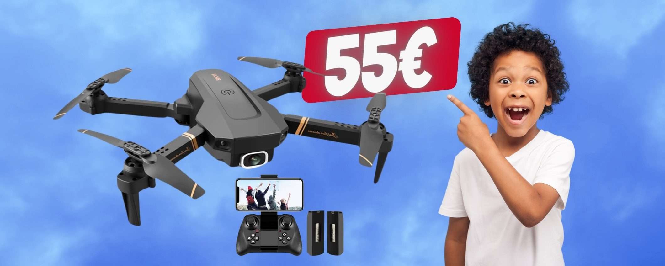 Drone con telecamera: con il DOPPIO SCONTO è tuo a soli 55€ Drone con telecamera: con il DOPPIO SCONTO è tuo a soli 55€