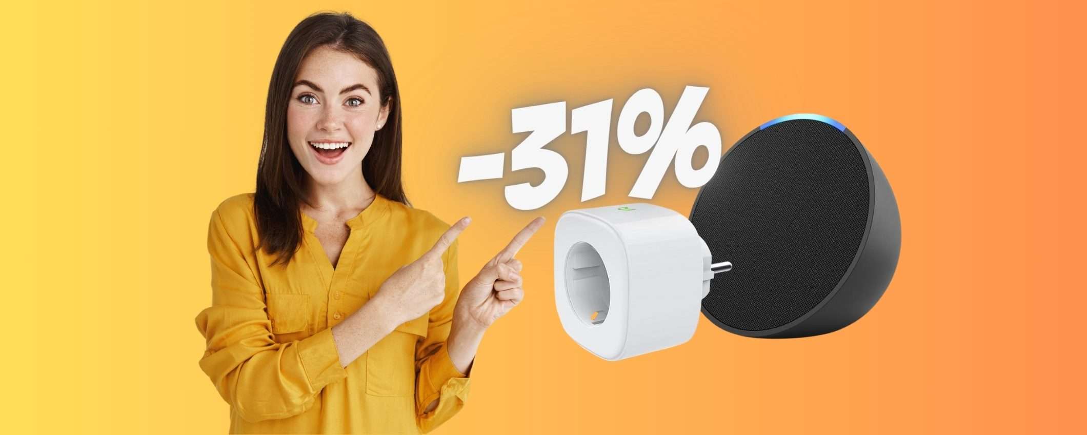 Echo Pop + presa intelligente Meross Smart Plug a soli 24€ Echo Pop + presa intelligente Meross Smart Plug a soli 24€