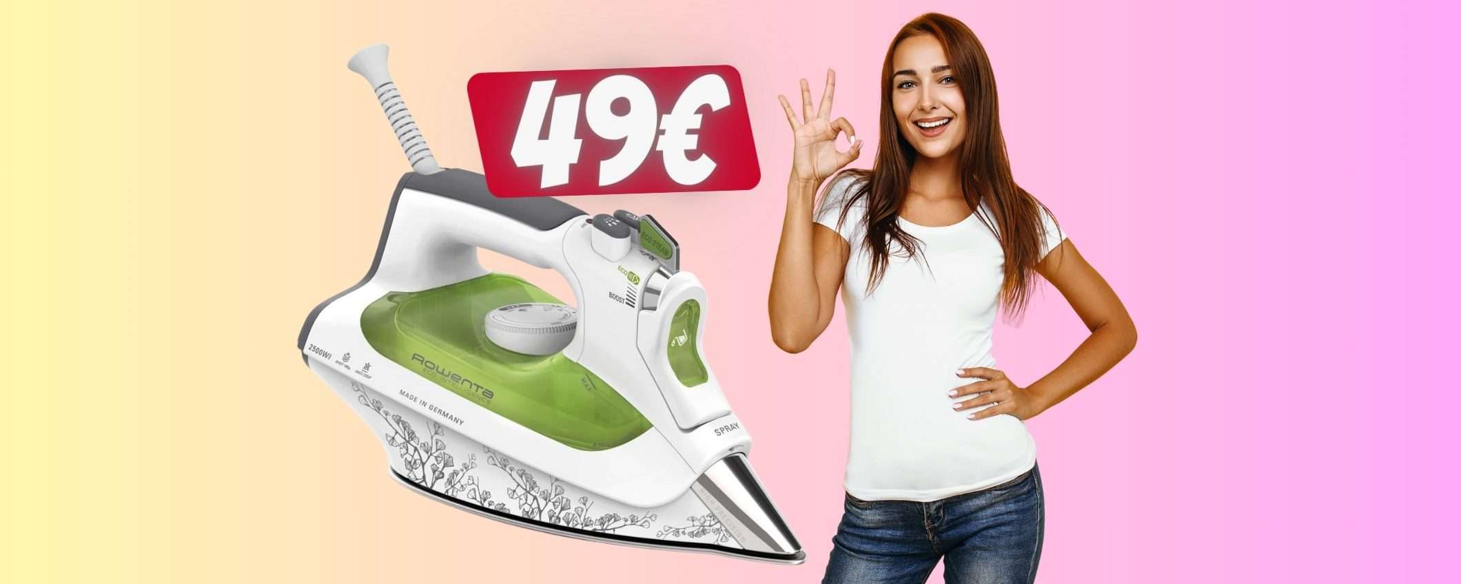 Ferro da stiro PROFESSIONALE Rowenta in SCONTO del 49% Ferro da stiro PROFESSIONALE Rowenta in SCONTO del 49%