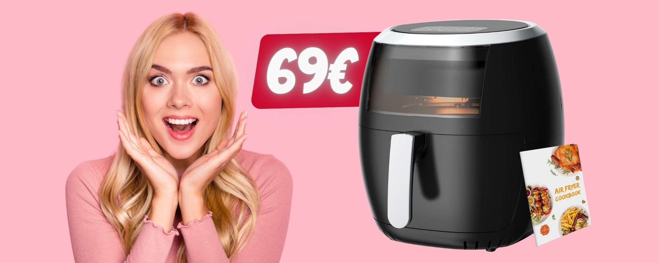 Friggitrice ad aria da 8L con 8 programmi tua a soli 69€ su Amazon Friggitrice ad aria da 8L con 8 programmi tua a soli 69€ su Amazon