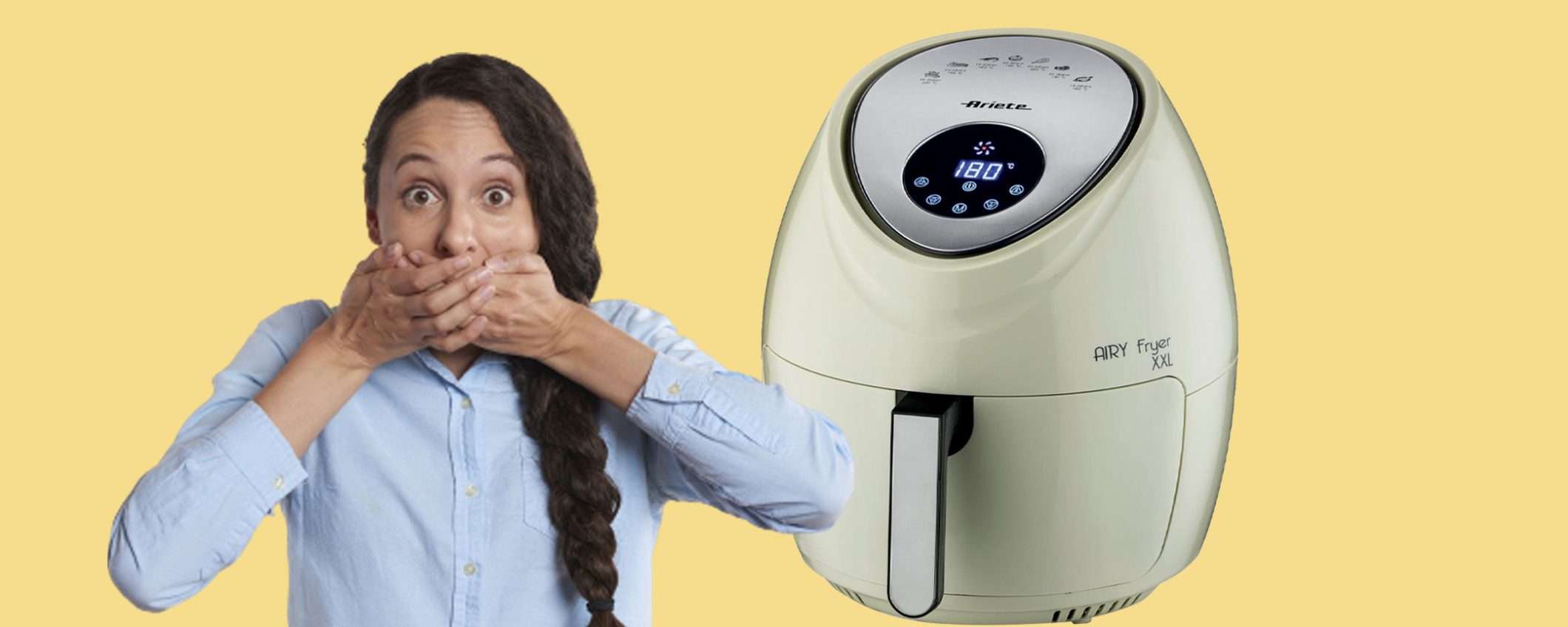 Friggitrice ad aria Airy Fryer XXL di Ariete in offerta WOW (75€) Friggitrice ad aria Airy Fryer XXL di Ariete in offerta WOW (75€)