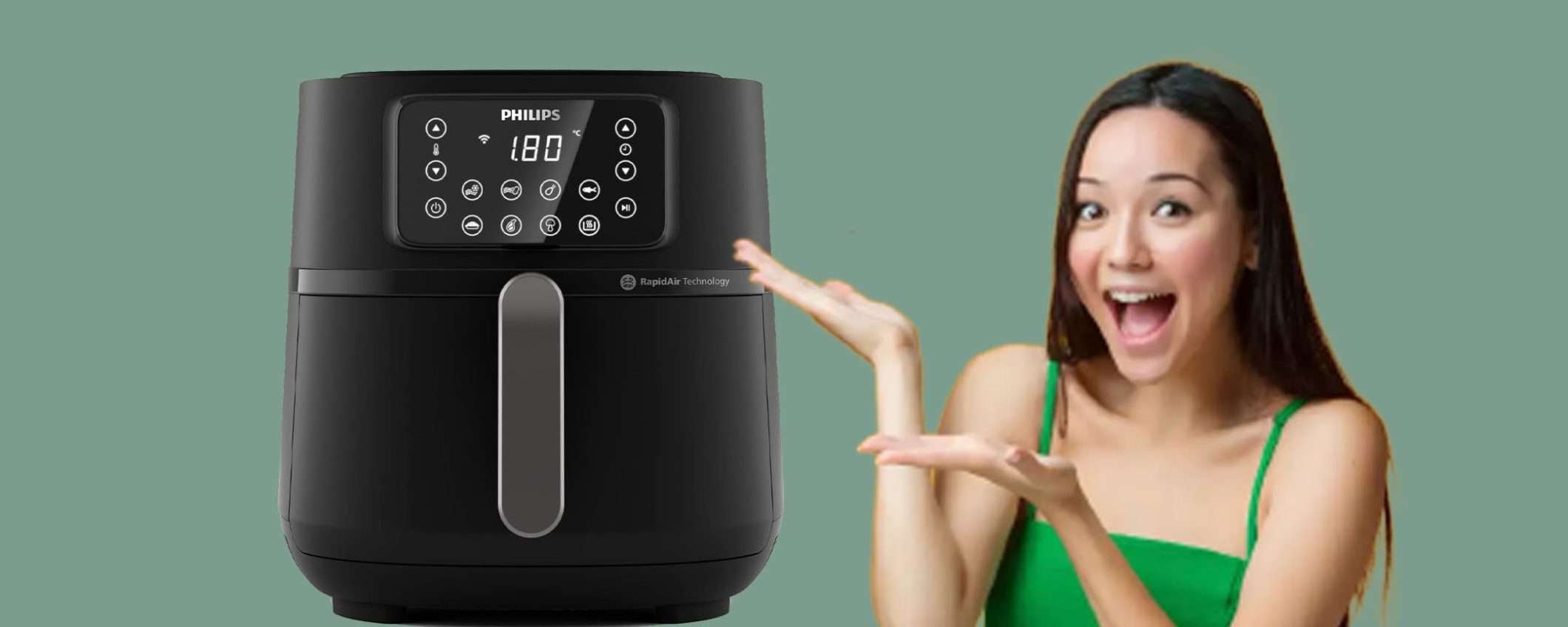 Friggitrice ad aria Philips 16 in 1 XXL: oggi sconto SUPER del 35% Friggitrice ad aria Philips 16 in 1 XXL: oggi sconto SUPER del 35%