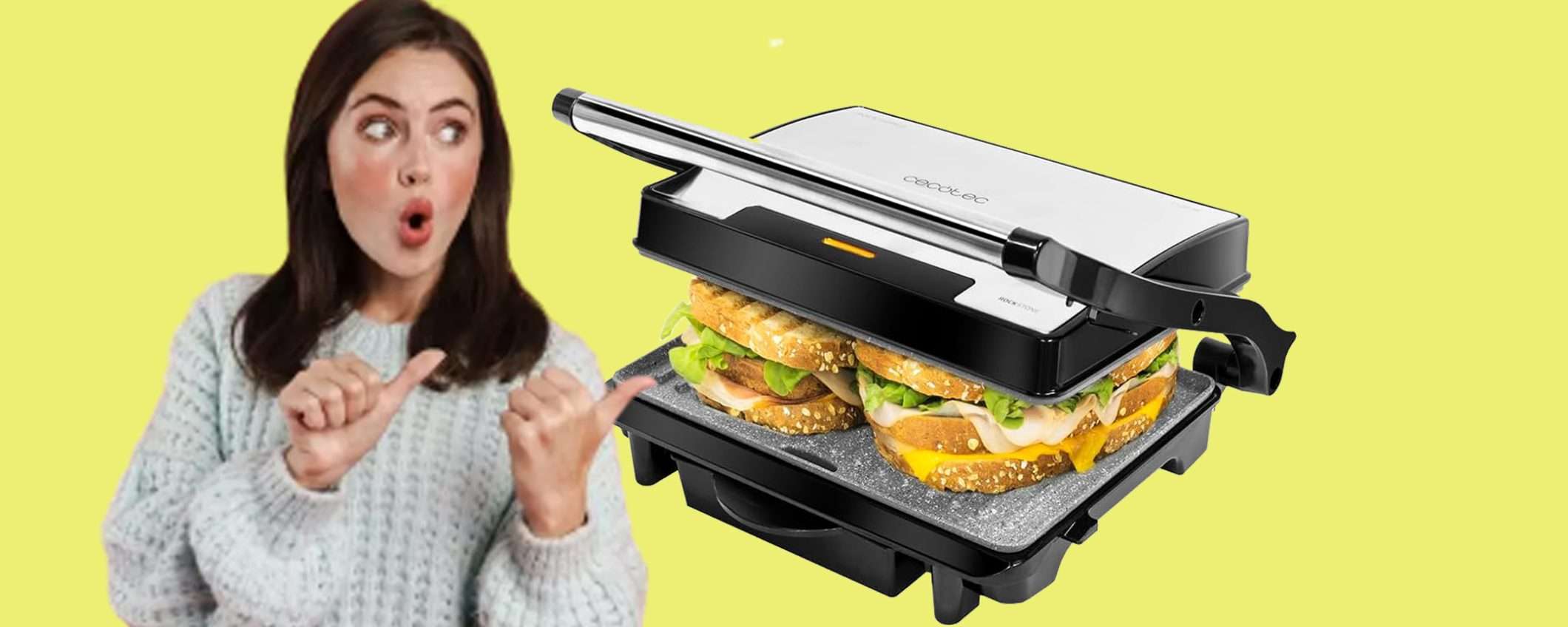 Griglia elettrica contact grill da 1500W: offerta SUPER su Amazon Griglia elettrica contact grill da 1500W: offerta SUPER su Amazon