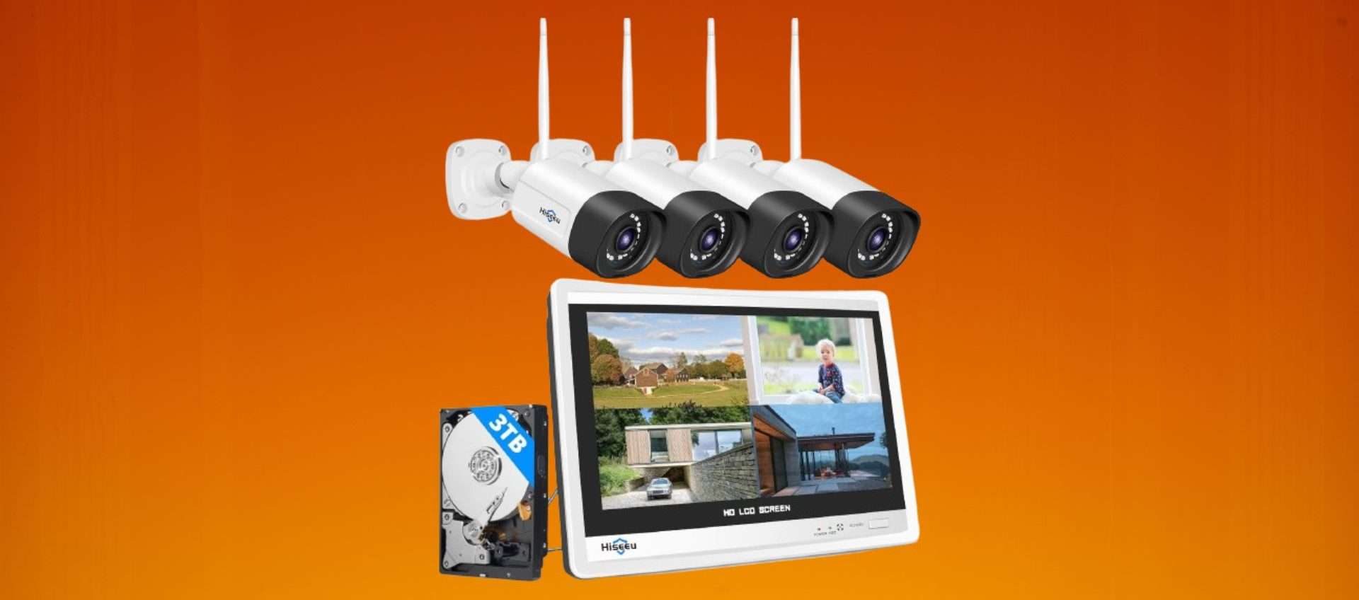 Monitor + 4 telecamere in super offerta: il kit definitivo per la videosorveglianza Monitor + 4 telecamere in super offerta: il kit definitivo per la videosorveglianza