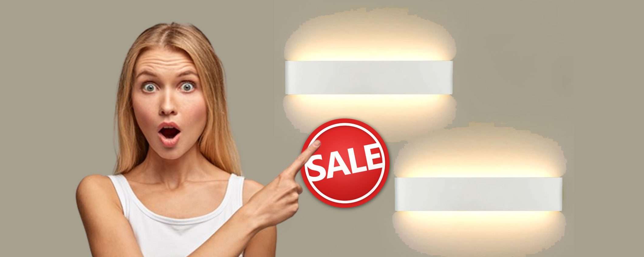 Lampada da parete a LED (2 pezzi) in sconto PAZZESCO su Amazon Lampada da parete a LED (2 pezzi) in sconto PAZZESCO su Amazon