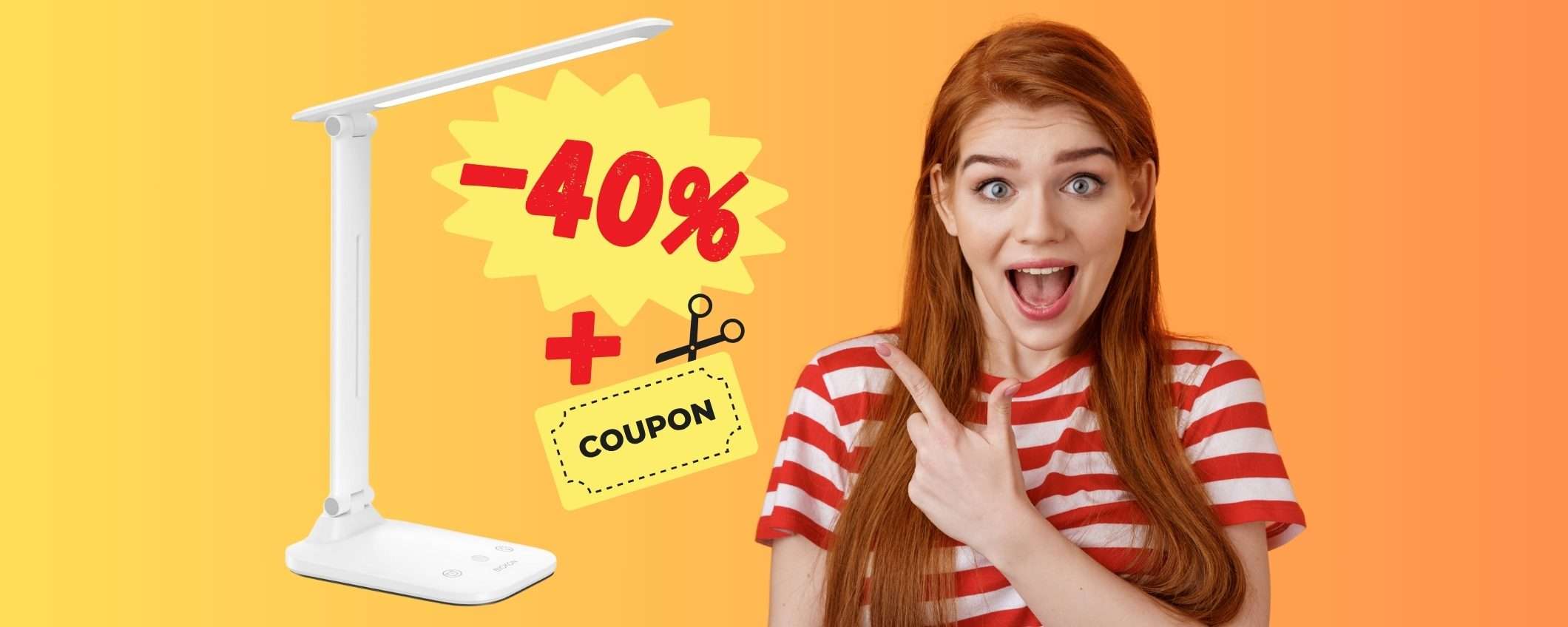 Lampada da scrivania LED in OFFERTA a 15€ con SCONTO del 40% Lampada da scrivania LED in OFFERTA a 15€ con SCONTO del 40%