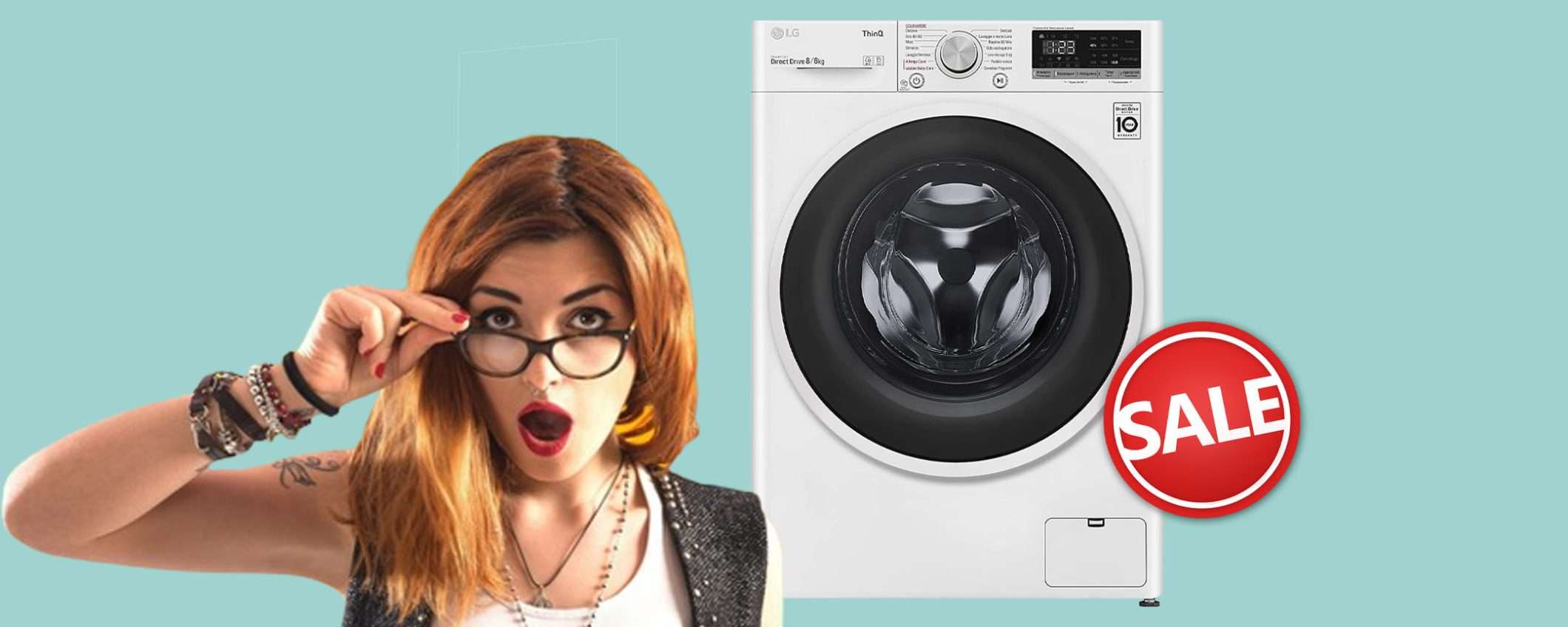 Lavasciuga LG Smart da 8/6 kg in offerta FOLLE su Amazon Lavasciuga LG Smart da 8/6 kg in offerta FOLLE su Amazon