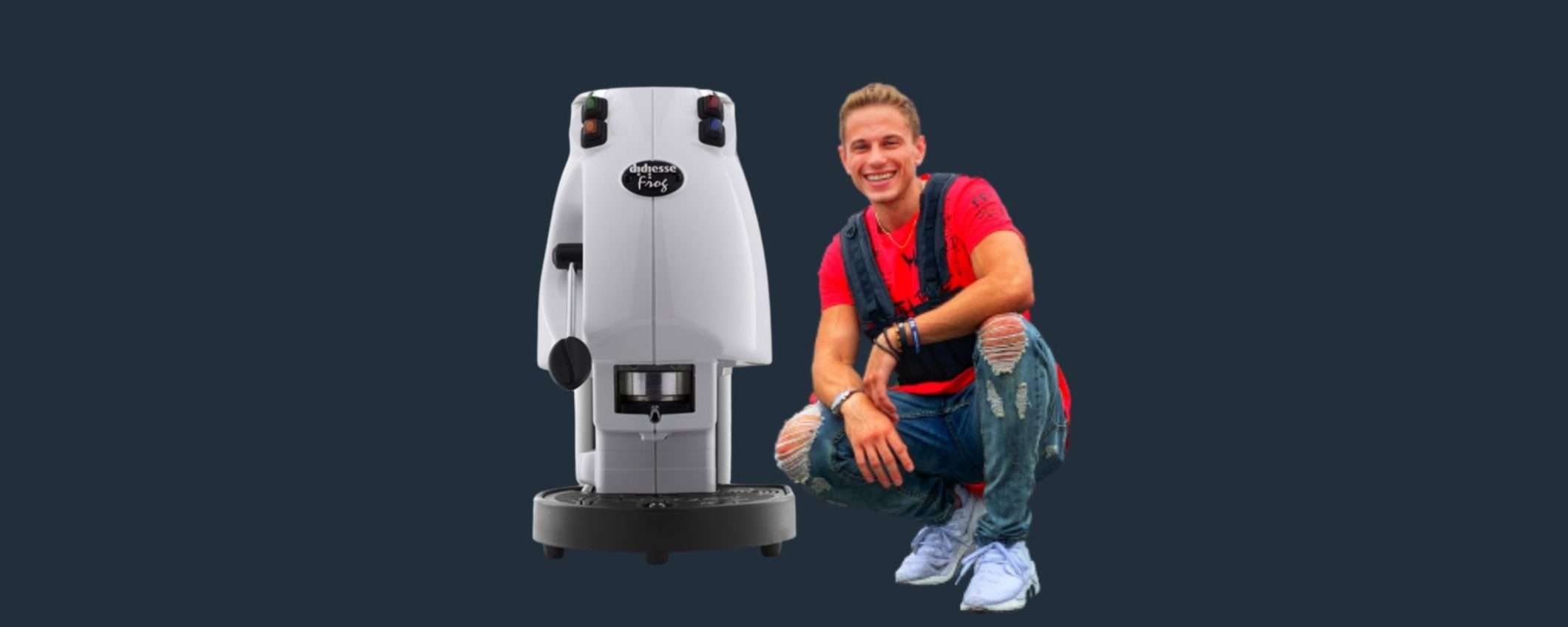 Macchina per caffè a cialde Borbone Frog in offerta a 109€ da Unieuro (22% EXTRA SCONTO) Macchina per caffè a cialde Borbone Frog in offerta a 109€ da Unieuro (22% EXTRA SCONTO)