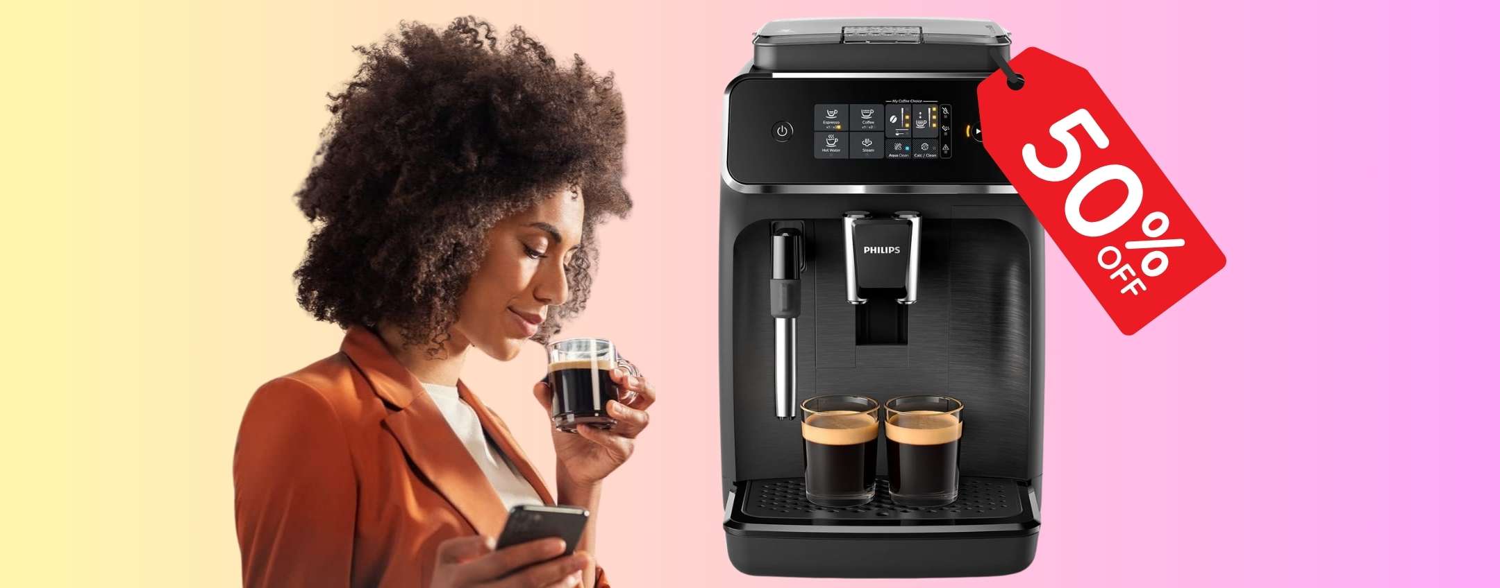 Macchina Caffè Philips Con Macinino In Ceramica E Montalatte (50 - Foto 7