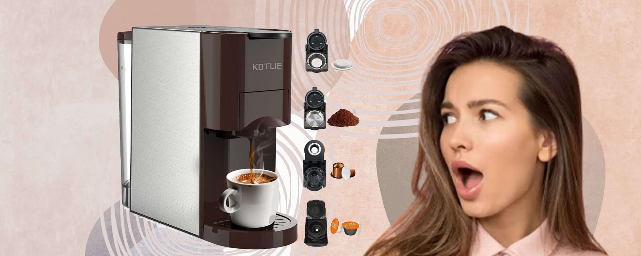 Macchina da caffè in capsule 4 in 1 al prezzo BOMBA su Amazon