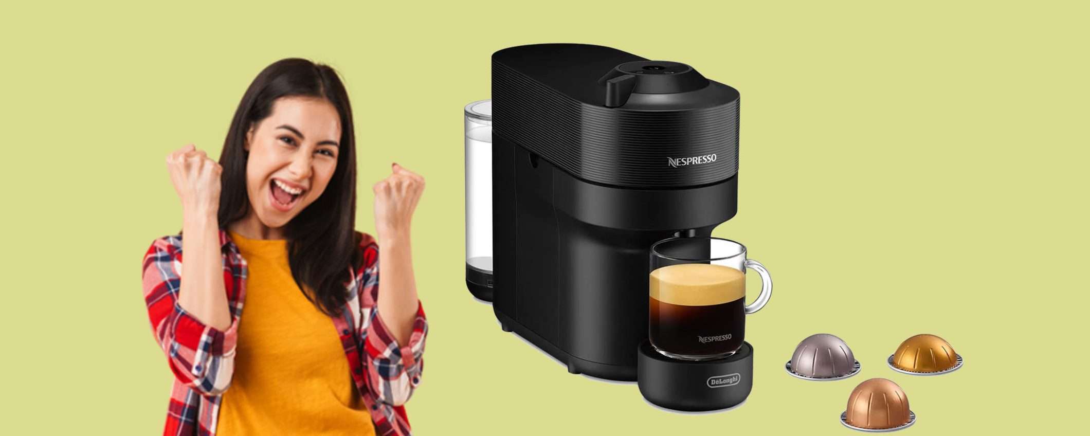 Macchina per caffè De’Longhi Nespresso in offerta SUPER (-33%) Macchina per caffè De’Longhi Nespresso in offerta SUPER (-33%)