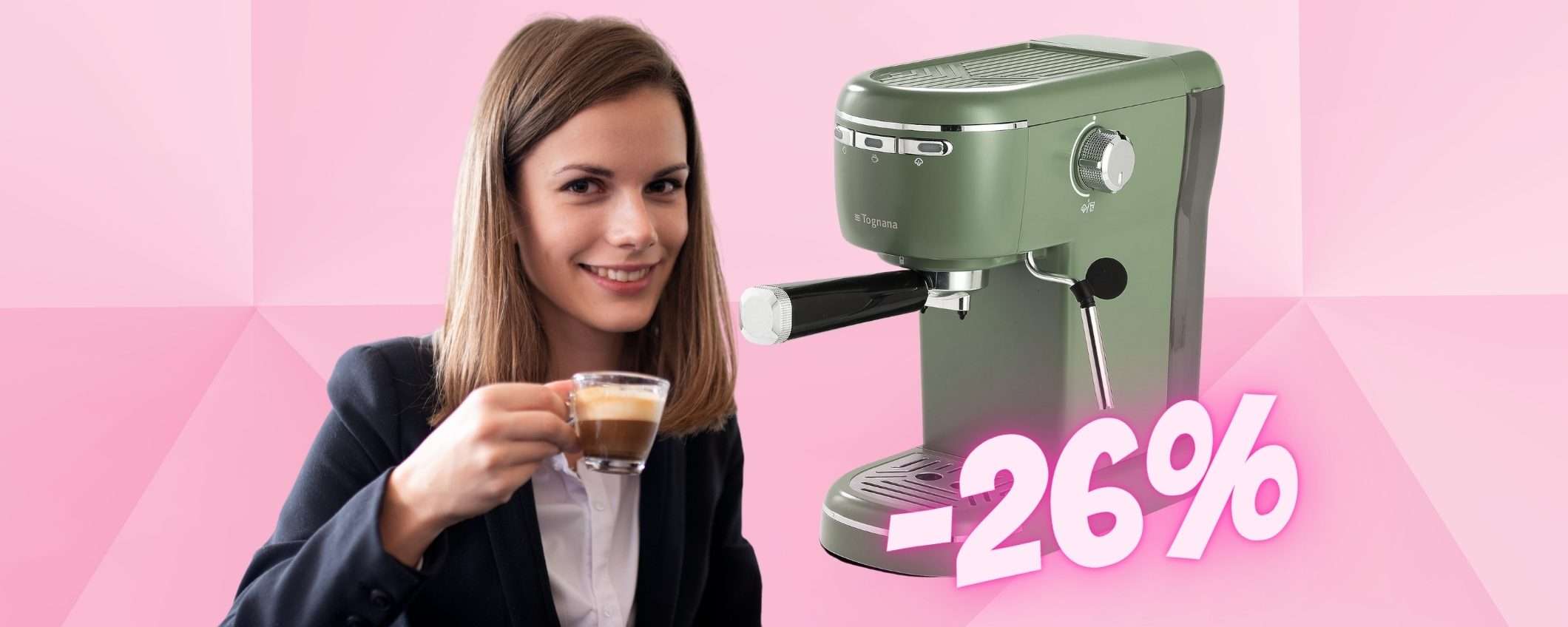 Macchina per caffè macinato e cialde + cappuccio: Tognana Iridea a 99€ Macchina per caffè macinato e cialde + cappuccio: Tognana Iridea a 99€