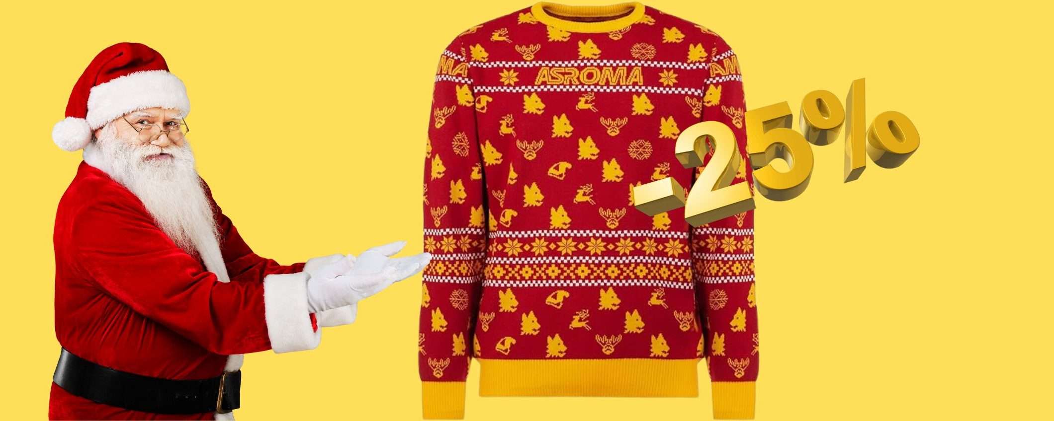 Maglione AS Roma svenduto su Amazon: il Regalo di Natale perfetto per i tifosi Maglione AS Roma svenduto su Amazon: il Regalo di Natale perfetto per i tifosi