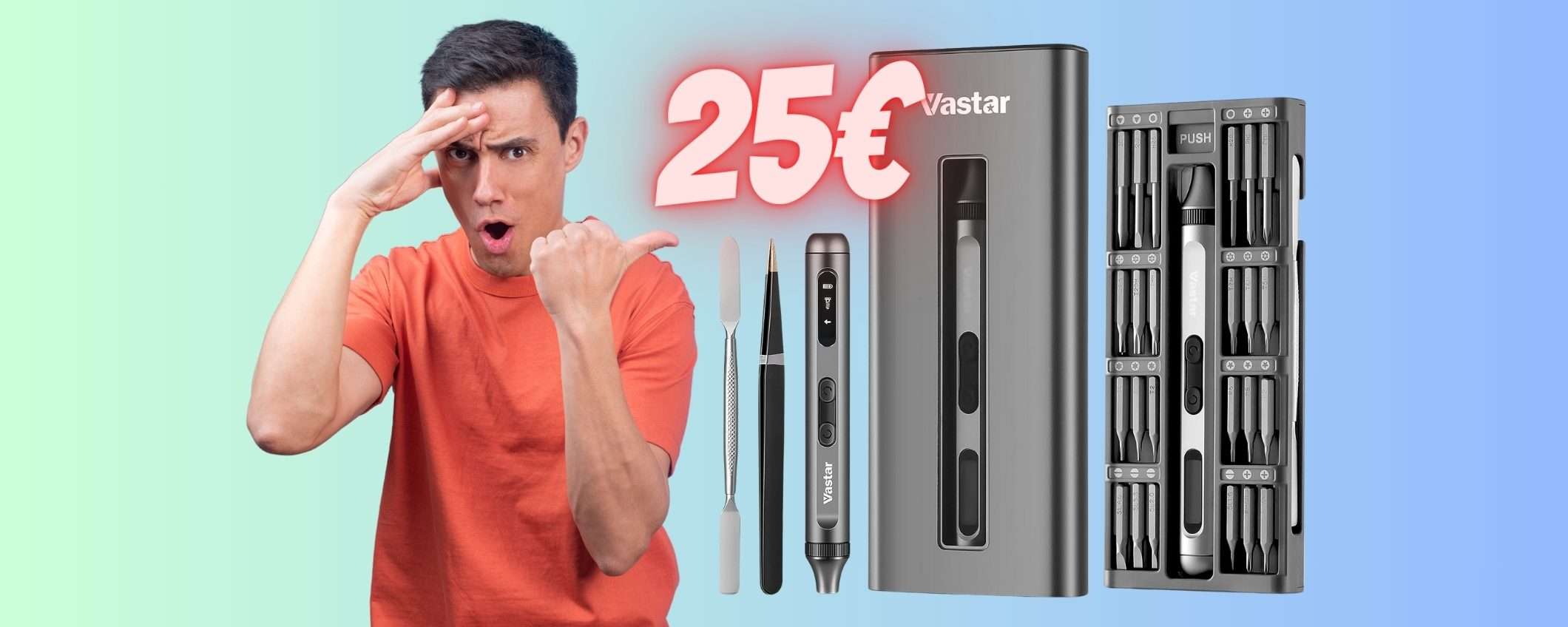 Mini cacciavite elettrico con 48 punte magnetiche a SOLI 25€ Mini cacciavite elettrico con 48 punte magnetiche a SOLI 25€