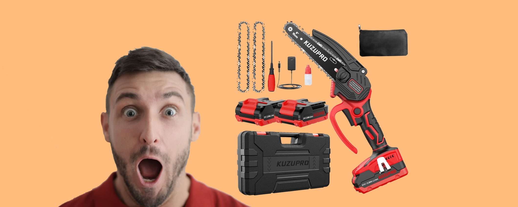 Mini motosega a batteria in offerta: MEGA sconto coupon del 45% Mini motosega a batteria in offerta: MEGA sconto coupon del 45%
