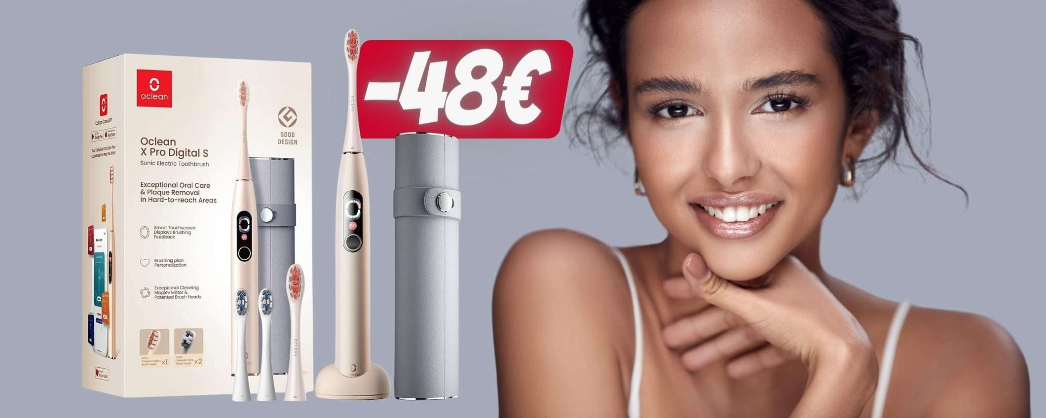 Oclean X Pro Digital: spazzolino elettrico smart in SUPER SCONTO Oclean X Pro Digital: spazzolino elettrico smart in SUPER SCONTO