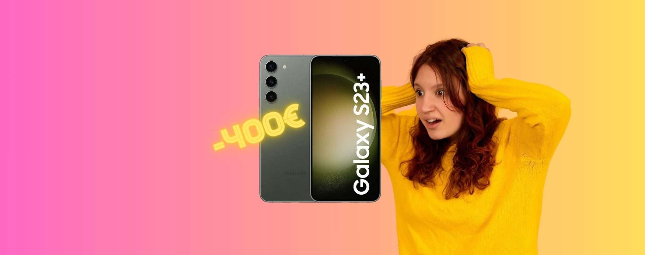 Offerta FOLLE su eBay per il Samsung Galaxy S23+ con 409€ di SCONTO Offerta FOLLE su eBay per il Samsung Galaxy S23+ con 409€ di SCONTO