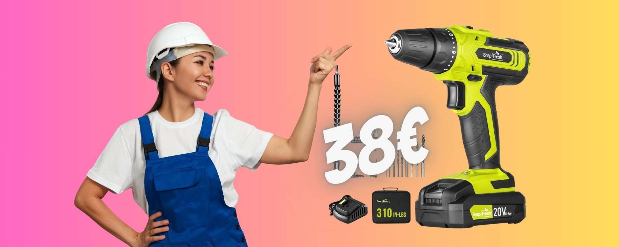 OFFERTA PAZZESCA su Amazon: trapano avvitatore a soli 38€ OFFERTA PAZZESCA su Amazon: trapano avvitatore a soli 38€
