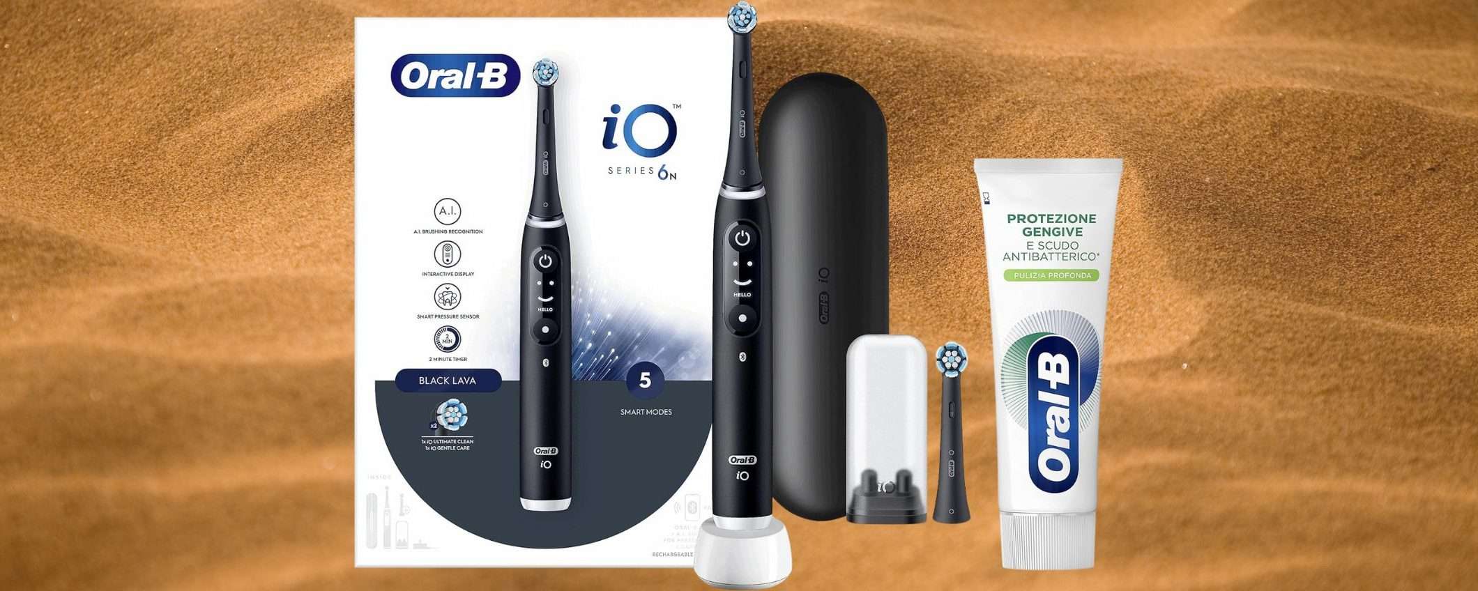 Oral-B iO6, sconto 55%: spazzolino con Intelligenza Artificiale a prezzo WOW Oral-B iO6, sconto 55%: spazzolino con Intelligenza Artificiale a prezzo WOW